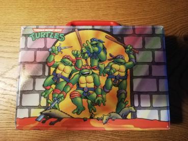 Hörspielkassettenkoffer Teenage Mutant Hero Turtles 1991 Mirage Records für 16 Kasetten